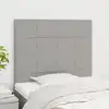 Image de vidaXL Tête de lit Gris clair 80x5x118/128 cm Tissu