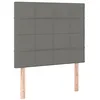 Image de vidaXL Tête de lit Gris foncé 90x5x118/128 cm Tissu