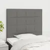 Image de vidaXL Tête de lit Gris foncé 90x5x118/128 cm Tissu