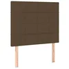 Image de vidaXL Tête de lit Marron foncé 90x5x118/128 cm Tissu