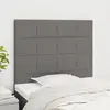 Image de vidaXL Tête de lit Gris foncé 100x5x118/128 cm Tissu