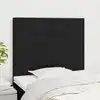 Image de vidaXL Tête de lit Noir 100x5x118/128 cm Tissu