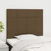 Image de vidaXL Tête de lit marron foncé 100x5x118/128 cm Tissu