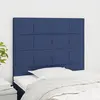 Image de vidaXL Tête de lit Bleu 100x5x118/128 cm Tissu