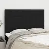 Image de vidaXL Tête de lit Noir 144x5x118/128 cm Tissu