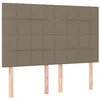 Image de vidaXL Tête de lit Taupe 144x5x118/128 cm Tissu