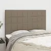 Image de vidaXL Tête de lit Taupe 144x5x118/128 cm Tissu