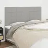 Image de vidaXL Tête de lit Gris clair 180 x 5 x 118/128 cm Tissu