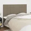 Image de vidaXL Tête de lit Taupe 200x5x118/128 cm Tissu