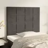 Image de vidaXL Tête de lit Gris foncé 90x5x118/128 cm Velours