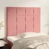 Image de vidaXL Tête de lit Rose 90x5x118/128 cm Velours