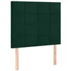 Image de vidaXL Tête de lit Vert foncé 100x5x118/128 cm Velours