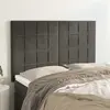 Image de vidaXL Tête de lit Gris foncé 144 x 5 x 118/128 cm Velours