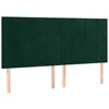 Image de vidaXL Tête de lit Vert foncé 160x5x118/128 cm Velours
