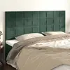 Image de vidaXL Tête de lit Vert foncé 160x5x118/128 cm Velours