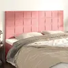 Image de vidaXL Tête de lit Rose 160x5x118/128 cm Velours