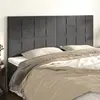Image de vidaXL Tête de lit Gris foncé 180 x 5 x 118/128 cm Velours