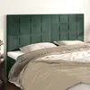 Image de vidaXL Tête de lit Vert foncé 180x5x118/128 cm Velours