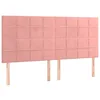 Image de vidaXL Tête de lit Rose 180x5x118/128 cm Velours