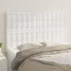 Image de vidaXL Tête de lit blanche 144 x 5 x 118/128 cm similicuir