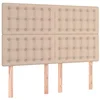 Image de vidaXL Tête de lit Cappuccino 144 x 5 x 118/128 cm Similicuir
