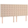 Image de vidaXL Tête de lit Cappuccino 160x5x118/128 cm Similicuir