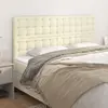 Image de vidaXL Tête de lit Crème 200x5x118/128 cm Similicuir