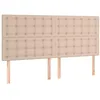 Image de vidaXL Tête de lit Cappuccino 200 x 5 x 118/128 cm Similicuir