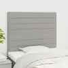 Image de vidaXL Tête de lit Gris clair 100x5x118/128 cm Tissu