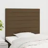 Image de vidaXL Tête de lit marron foncé 100x5x118/128 cm Tissu