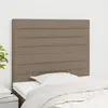 Image de vidaXL Tête de lit Taupe 100x5x118/128 cm Tissu