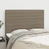 Image de vidaXL Tête de lit Taupe 144x5x118/128 cm Tissu