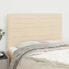 Image de vidaXL Tête de lit Crème 144x5x118/128 cm Tissu