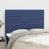 Image de vidaXL Tête de lit Bleu 144x5x118/128 cm Tissu