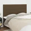 Image de vidaXL Tête de lit marron foncé 160 x 5 x 118/128 cm Tissu