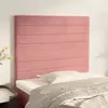 Image de vidaXL Tête de lit Rose 80x5x118/128 cm Velours