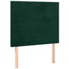 Image de vidaXL Tête de lit Vert foncé 100x5x118/128 cm Velours