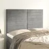 Image de vidaXL Tête de lit Gris clair 144 x 5 x 118/128 cm Velours