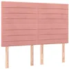 Image de vidaXL Tête de lit Rose 144x5x118/128 cm Velours