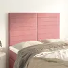 Image de vidaXL Tête de lit Rose 144x5x118/128 cm Velours