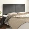Image de vidaXL Tête de lit Gris foncé 160 x 5 x 118/128 cm Velours