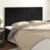 Image de vidaXL Tête de lit Noir 160x5x118/128 cm Velours