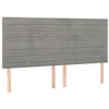Image de vidaXL Tête de lit Gris clair 180x5x118/128 cm Velours