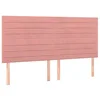 Image de vidaXL Tête de lit Rose 200x5x118/128 cm Velours