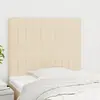 Image de vidaXL Tête de lit Crème 80x5x118/128 cm Tissu