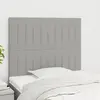 Image de vidaXL Tête de lit Gris clair 100x5x118/128 cm Tissu