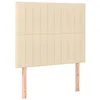 Image de vidaXL Tête de lit Crème 100x5x118/128 cm Tissu