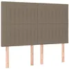Image de vidaXL Tête de lit Taupe 144x5x118/128 cm Tissu