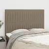 Image de vidaXL Tête de lit Taupe 144x5x118/128 cm Tissu