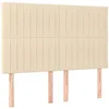 Image de vidaXL Tête de lit Crème 144x5x118/128 cm Tissu
